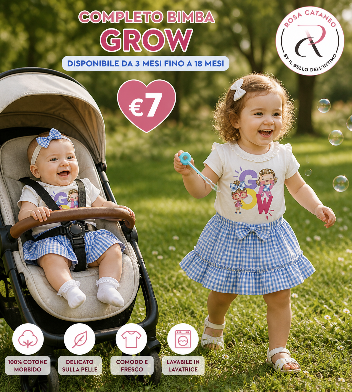 Completo Neonata Maglia e Gonnellina Cielo in Cotone – ART. H-979