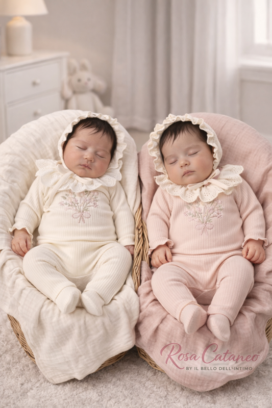 Completo Neonata Elegante in Cotone Cayzen 2101