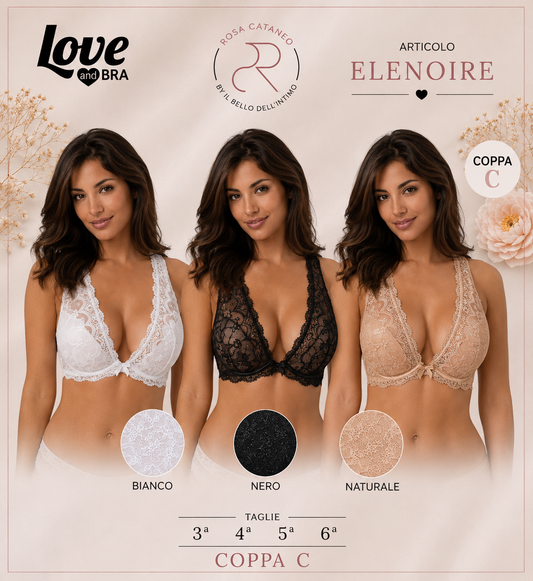 ELENOIRE | Reggiseno Bralette Coppa C in Pizzo Love and Bra