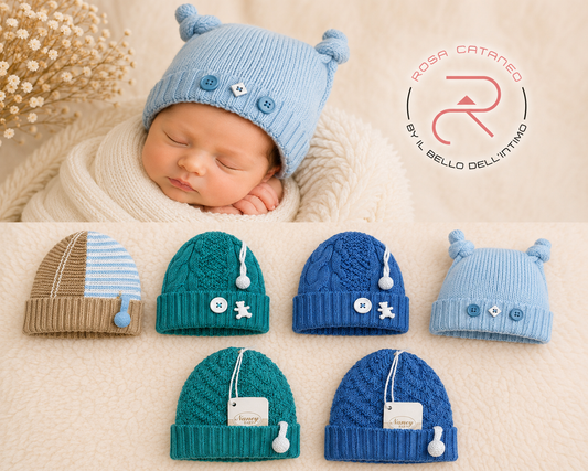 Cappello Prima Nascita Neonato 👶💙