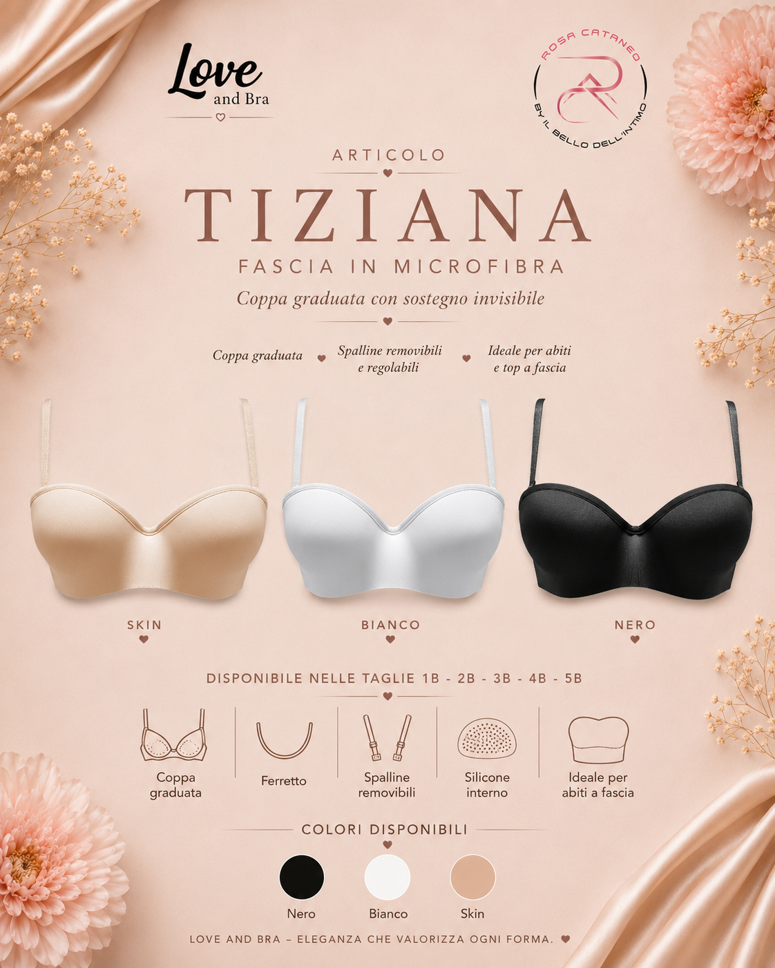 TIZIANA | Reggiseno a Fascia in Microfibra Love and Bra