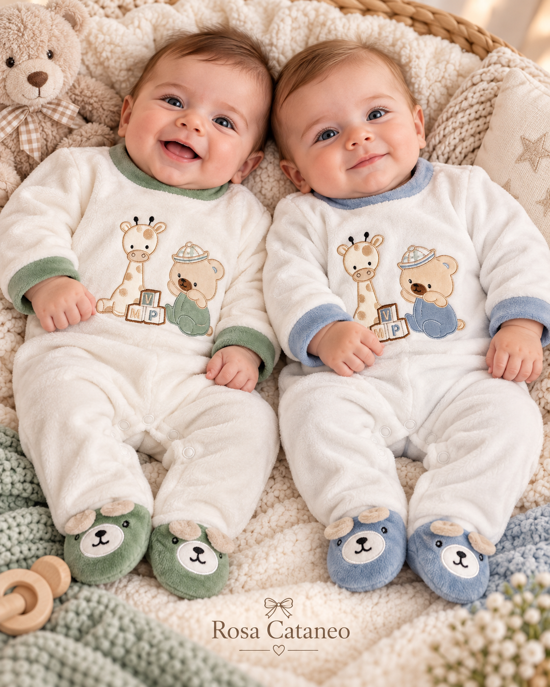 Tutina Neonato in Ciniglia Alta Linea – Orsetto & Giraffa – Art. XNO-240