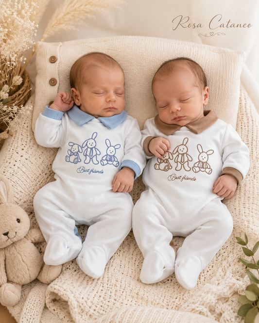 Tutina Neonato in Caldo Cotone con Coniglietti Les Jolies – Art. LJ-341