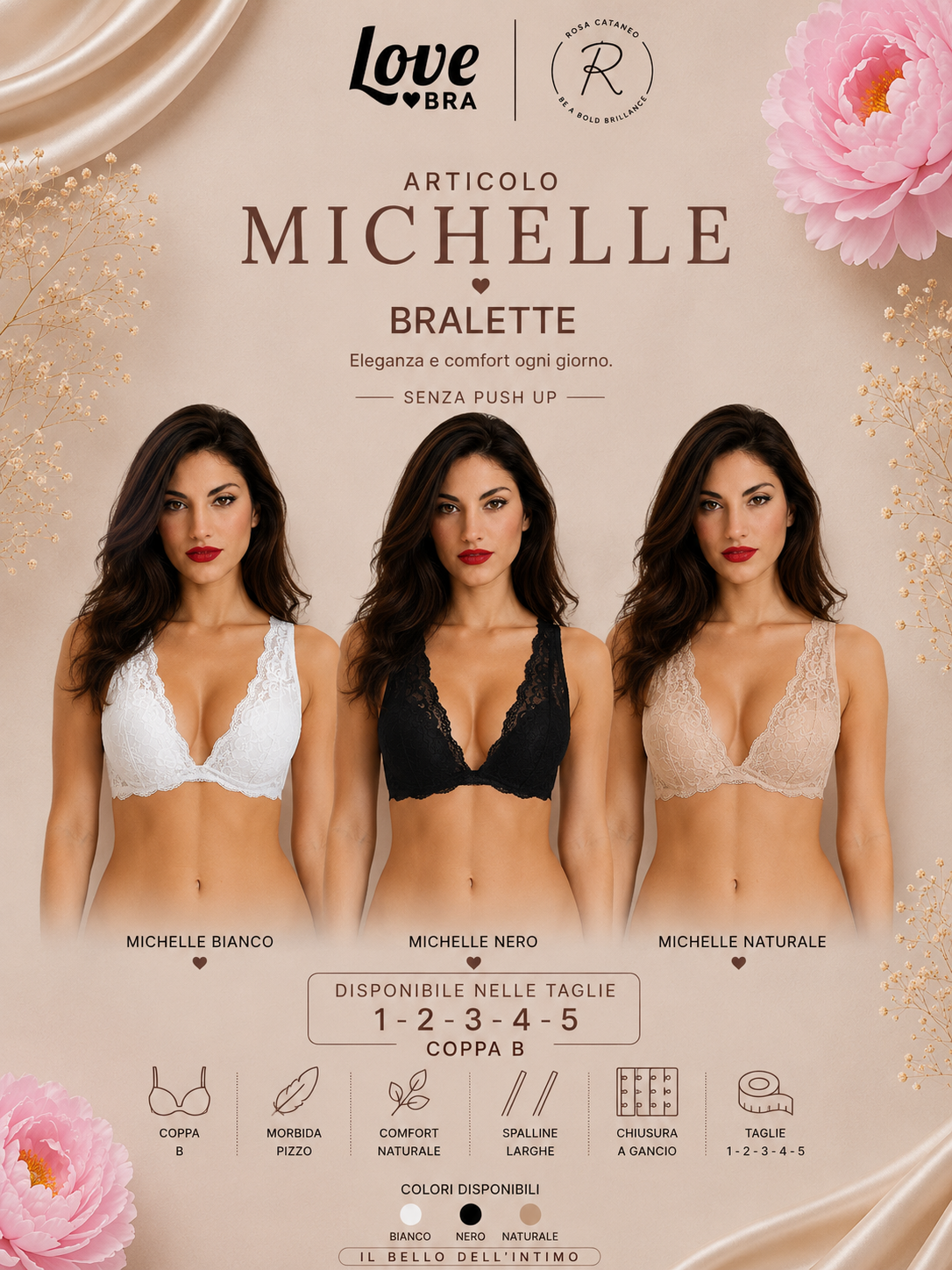 MICHELLE | Reggiseno Bralette in Pizzo Love and Bra