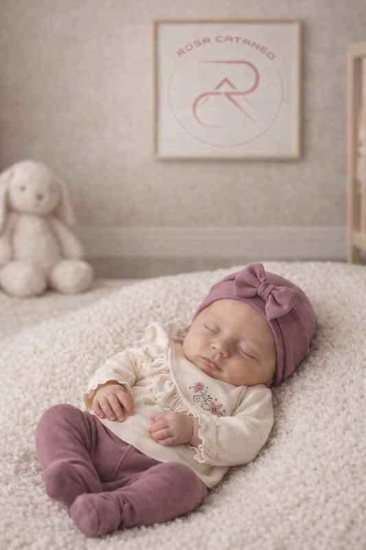 Completo Neonata Elegante in Cotone 5 Pezzi Nonna baby Art.5770