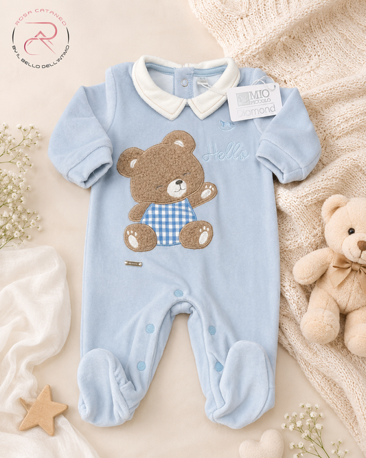 Tutina Neonato in Ciniglia Mio Piccolo Diamond