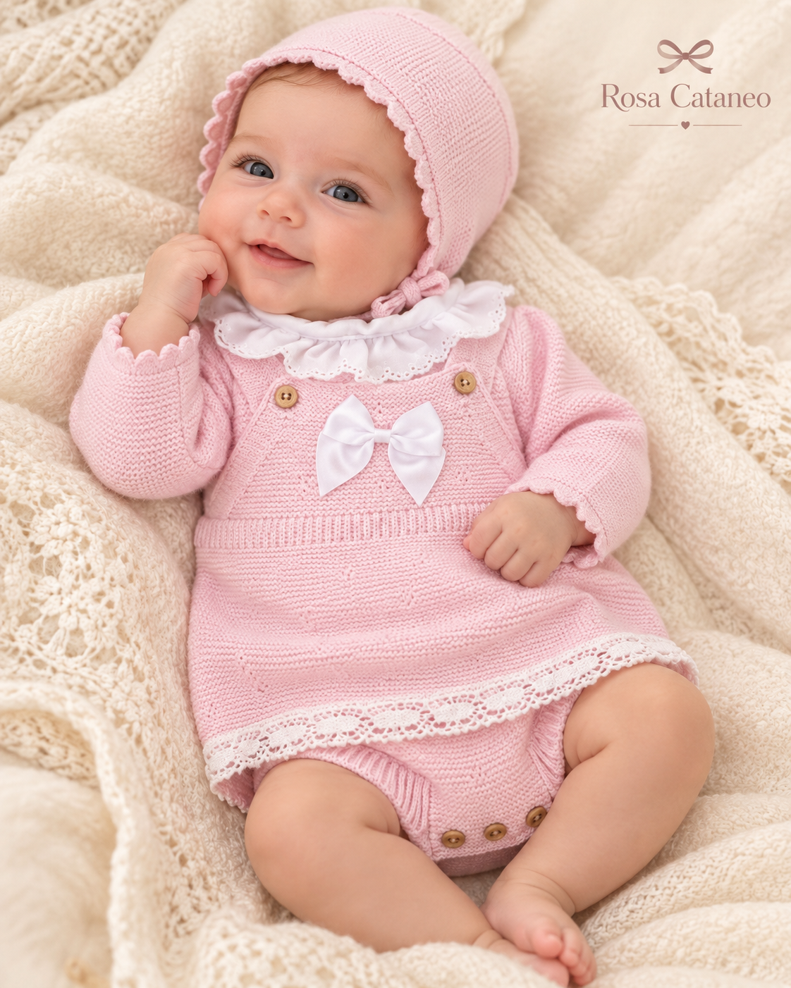 Completo Neonata My Baby Chic con Culotte e Cuffietta – Art. 2474