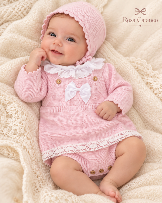 Completo Neonata My Baby Chic con Culotte e Cuffietta – Art. 2474