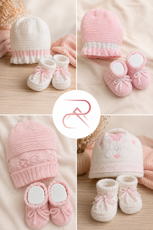 Set Cappello + Scarpine Prima Nascita 👶💖