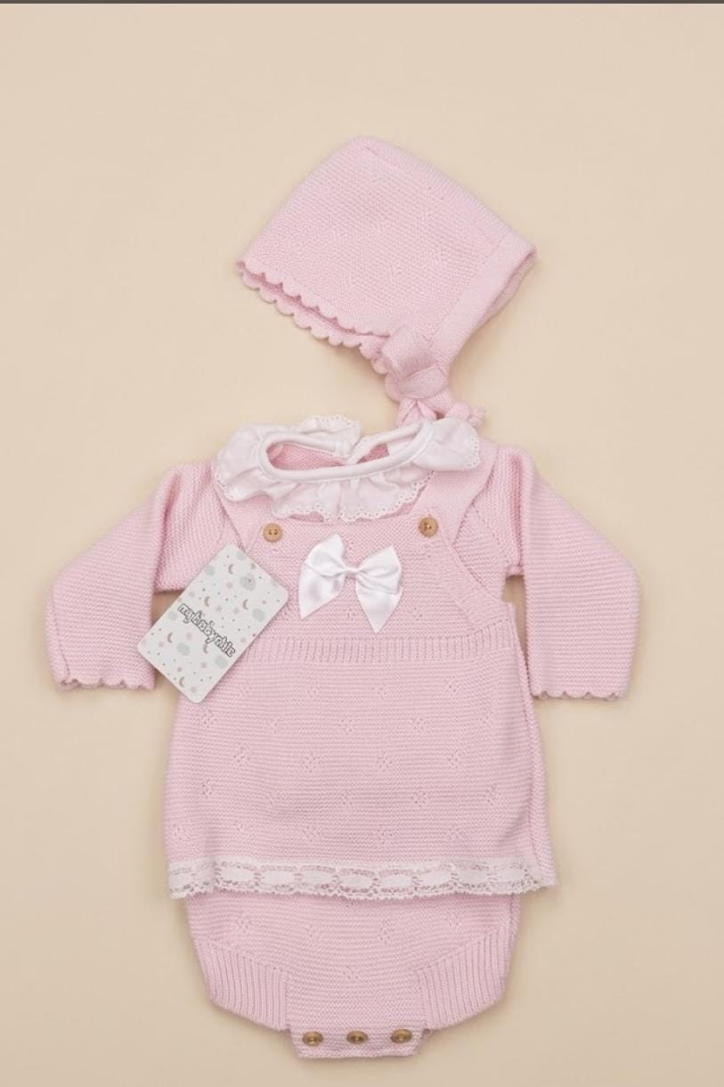 Completo Neonata My Baby Chic con Culotte e Cuffietta – Art. 2474
