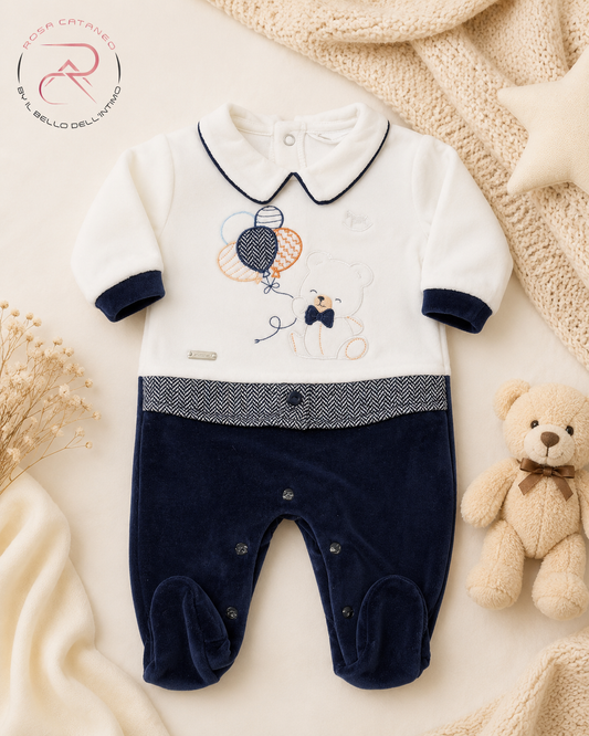 Tutina Neonato in Ciniglia Mio Piccolo Diamond