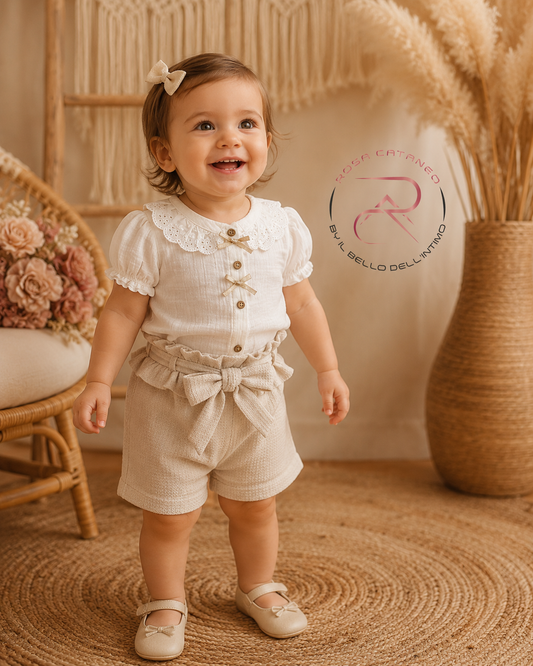 ✨ Completino Baby in Cotone – Eleganza Delicata