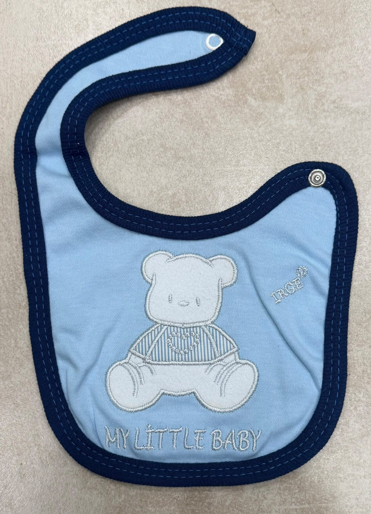 Bavetta Neonato in Cotone Ricamata Irge – Orsetto “My Little Baby”