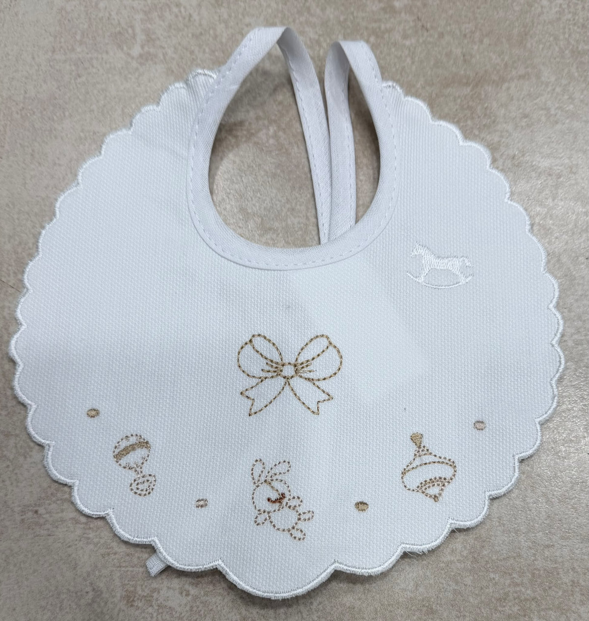 Bavetta Neonato in Piquet Ricamata Mio Piccolo – Art. 103 Dis. 666