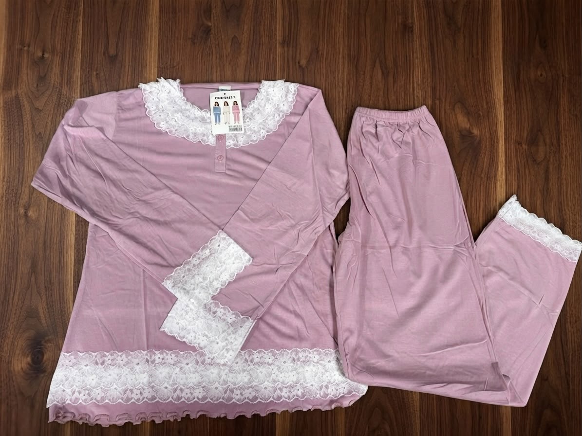 Pigiama Donna Premaman e Allattamento con Pizzo – Art. K-313