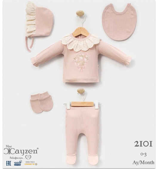 Completo Neonata Elegante in Cotone Cayzen 2101