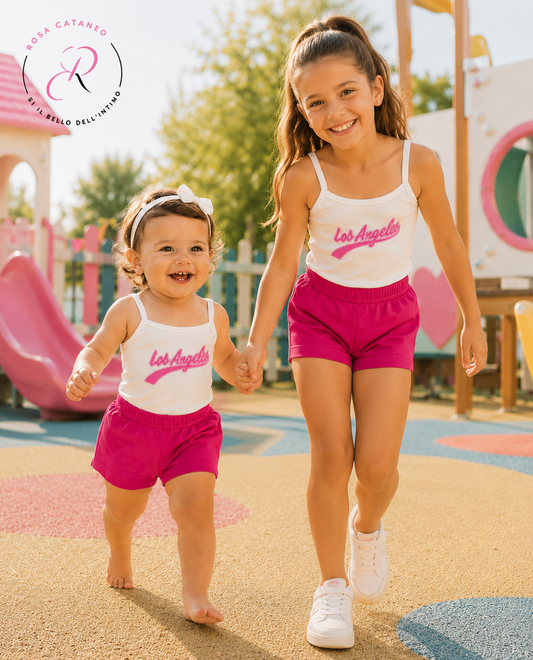 LOS ANGELES | Completino Neonata 2 Pezzi in Cotone