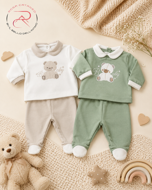 Clinico Neonato 2 Pezzi in Caldo Cotone Les Jolies