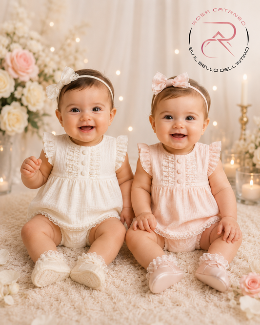 ✨ Pagliaccetto Mod. Lino in Cotone – Eleganza Baby