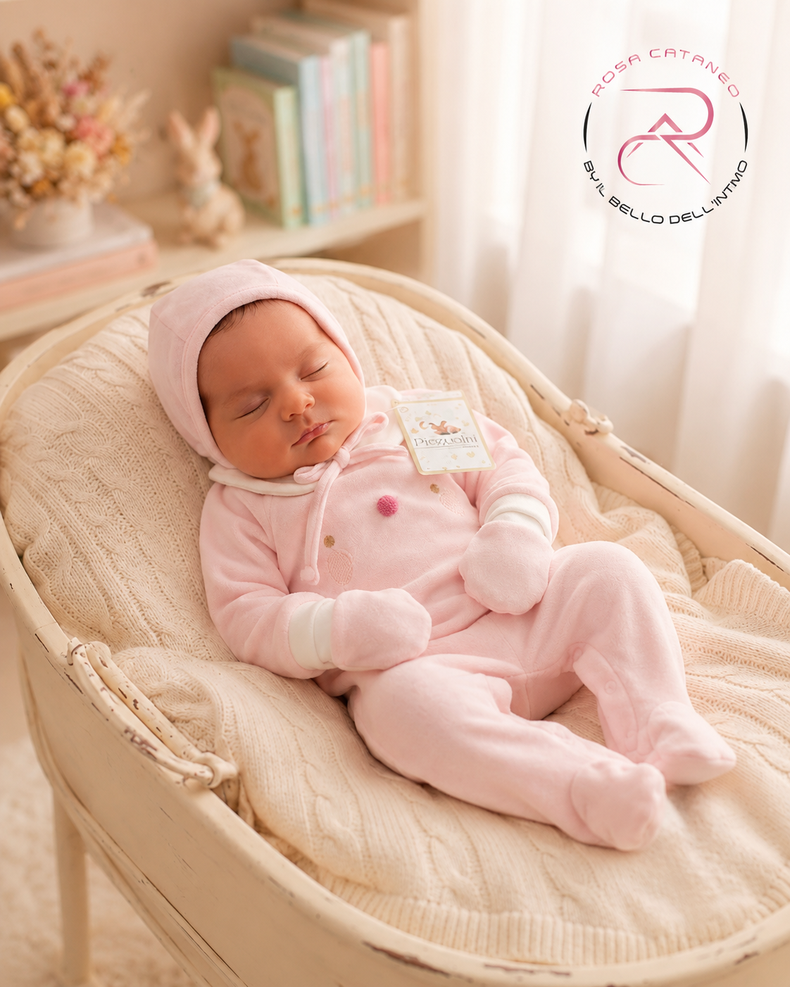 Set Tutina in Ciniglia con Cappellino e Muffole Preziosini PRXS506/1F