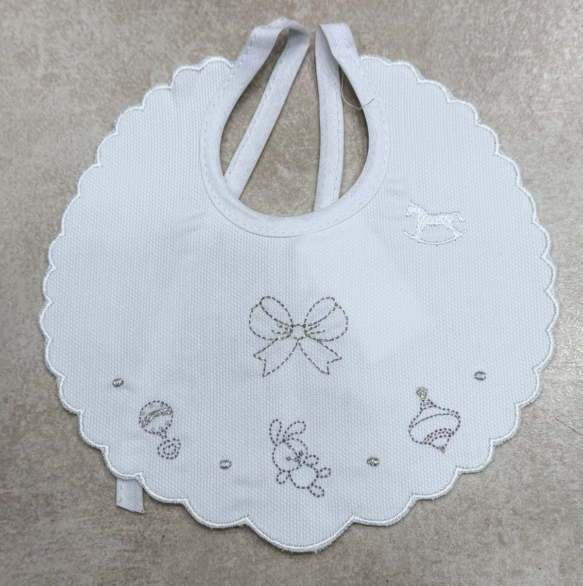 Bavetta Neonato in Piquet Ricamata Mio Piccolo – Art. 103 Dis. 666
