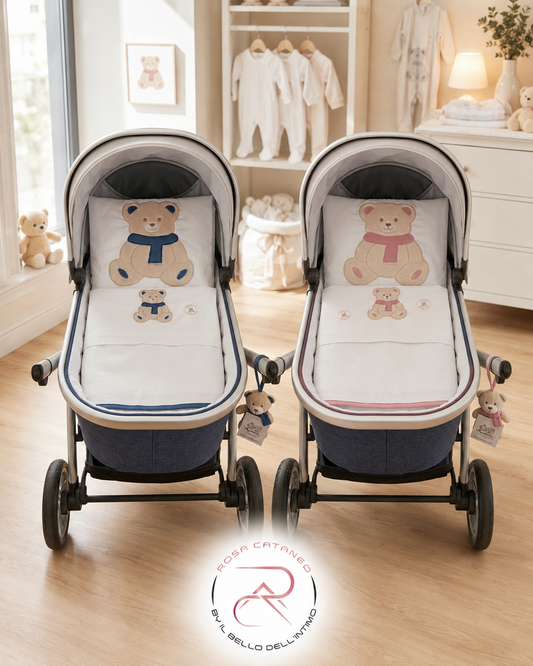 Set lenzuola, piumino e copripiumino per Passeggino – Made in Italy