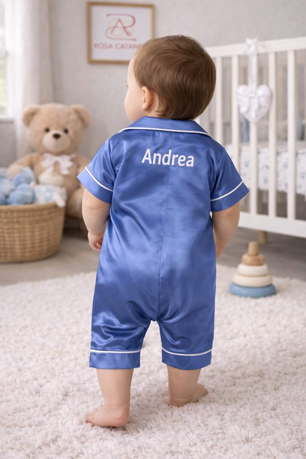 Pigiama neonato in raso con e senza personalizzazione