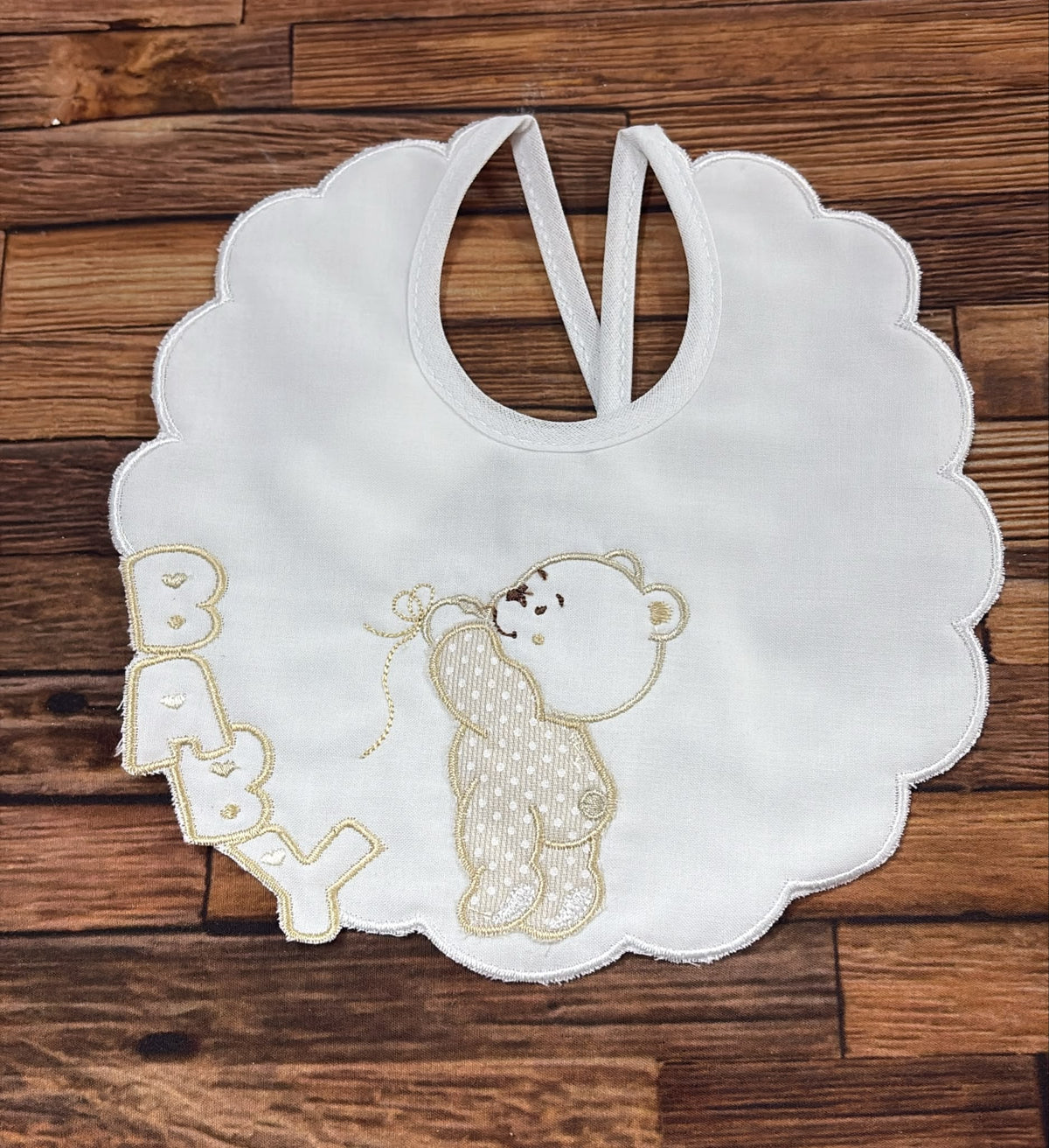 Bavette Neonato Ricamate Ornella – Collezione Orsetti