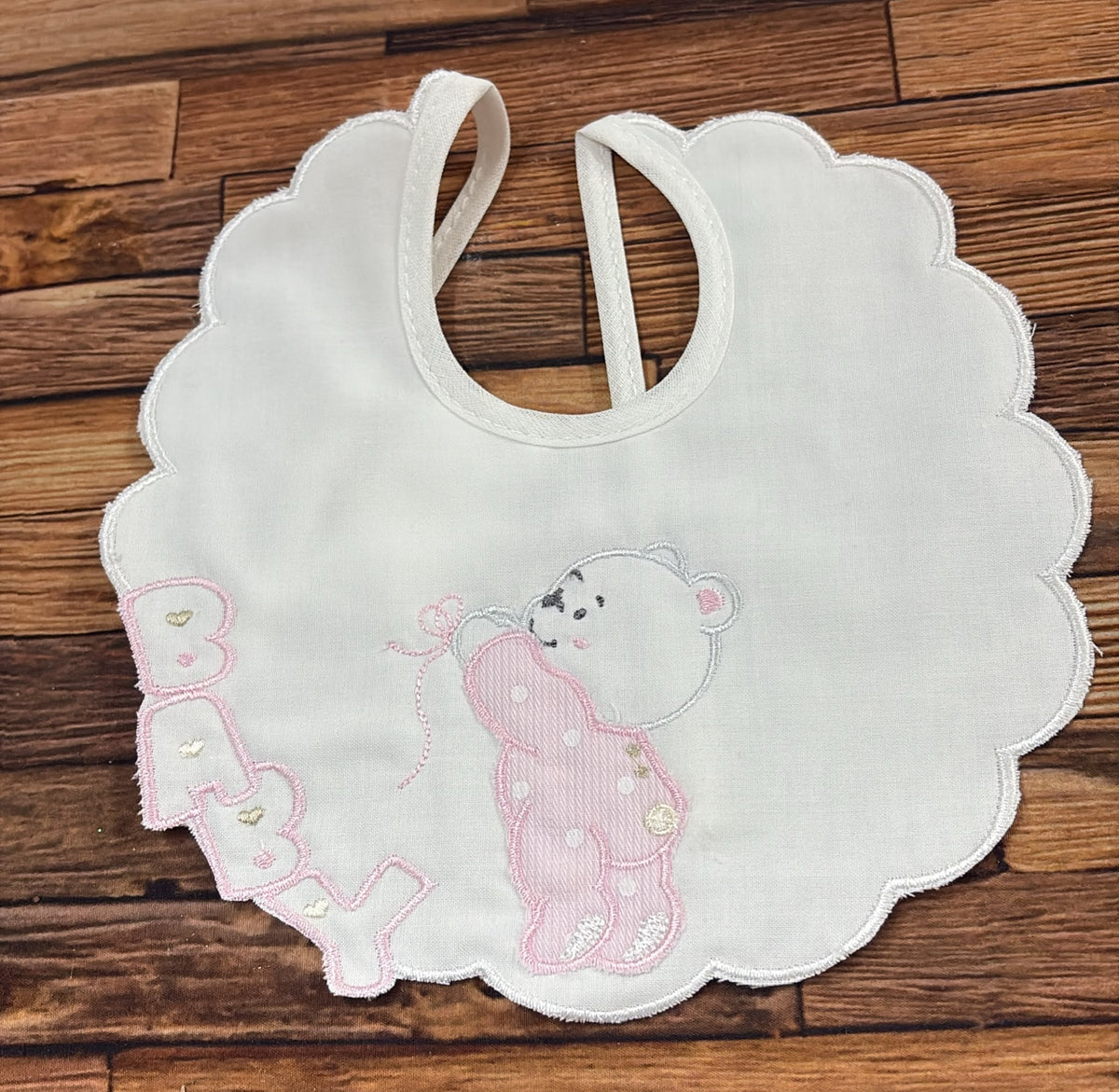 Bavette Neonato Ricamate Ornella – Collezione Orsetti