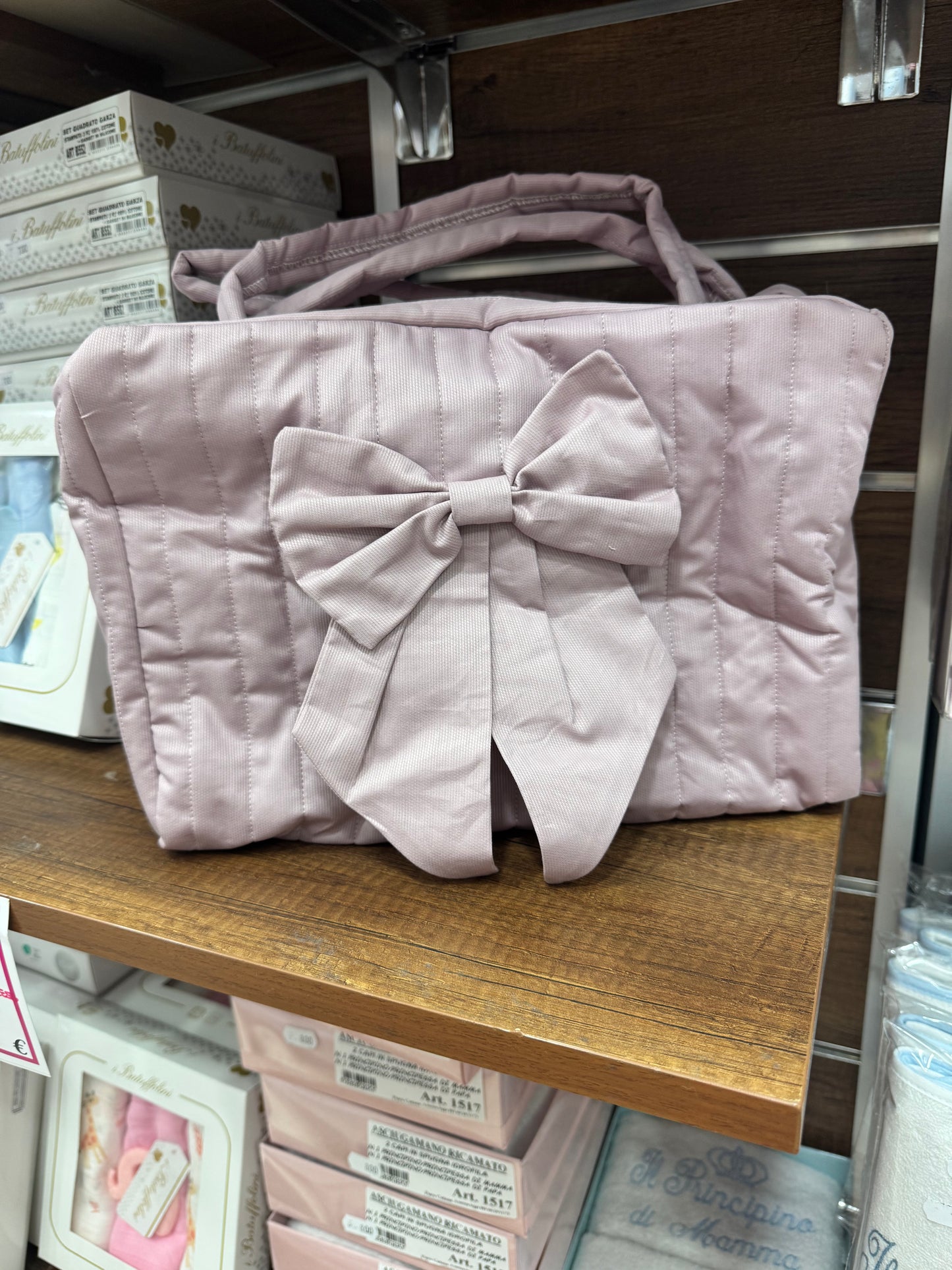 Borsa Mamma Trapuntata con Fiocco