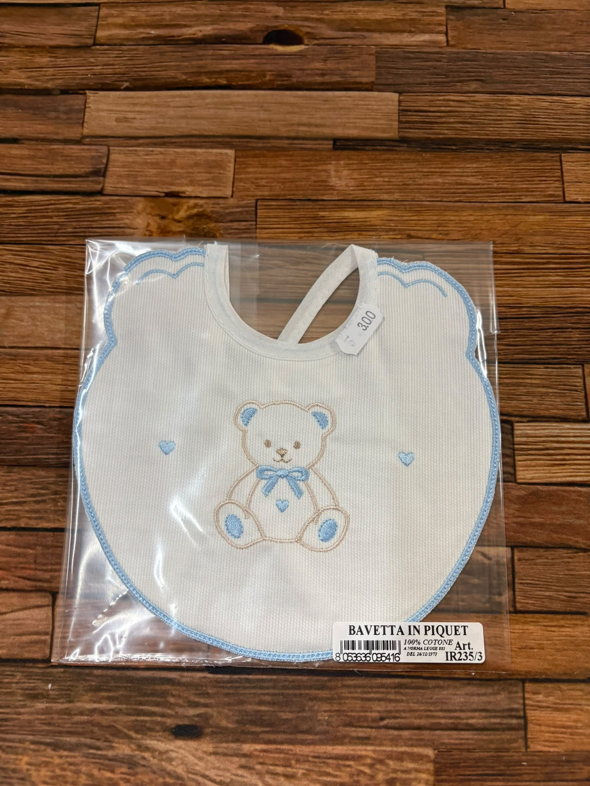 Bavette Neonato Ricamate Ornella – Collezione Orsetti