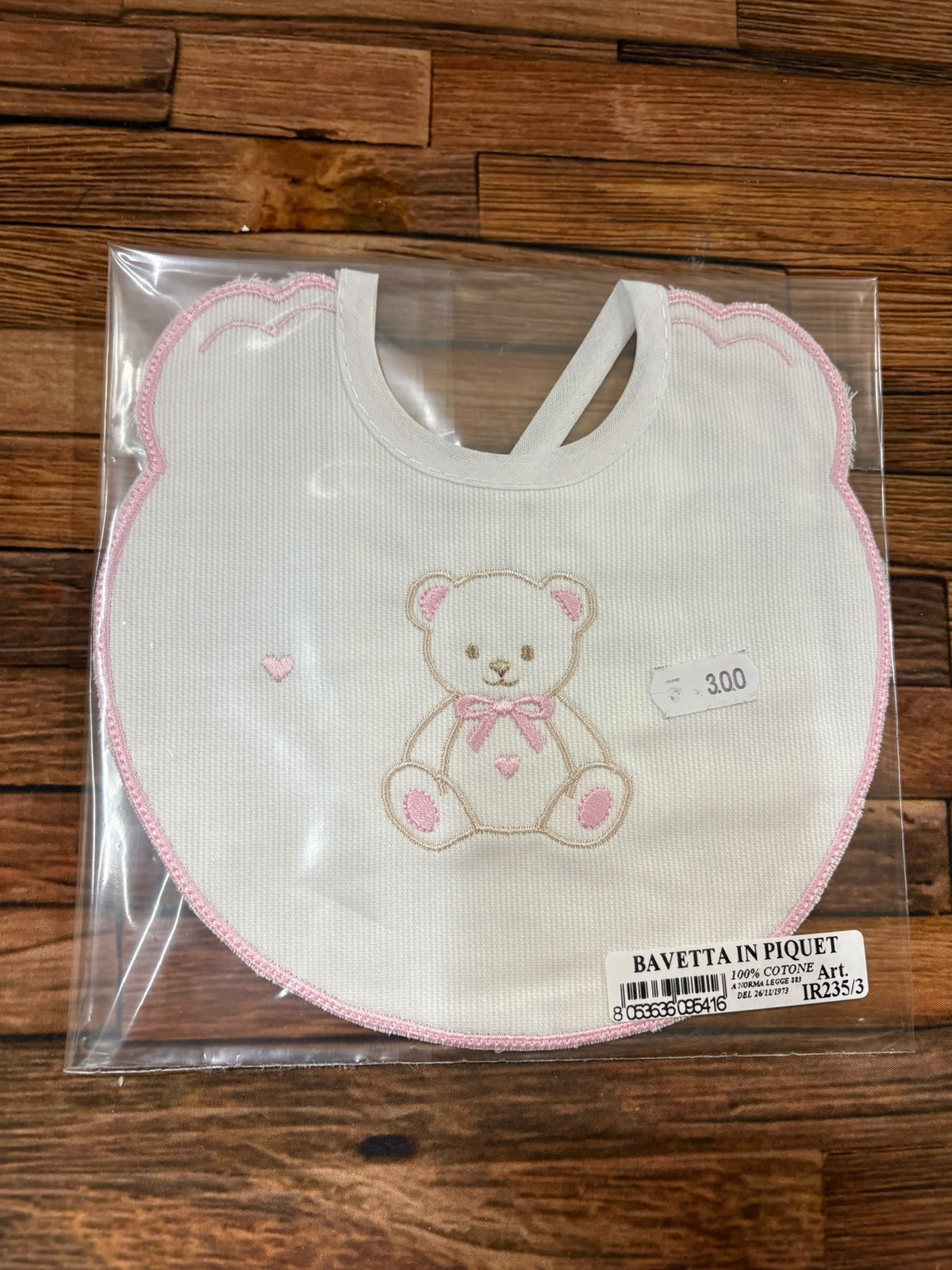 Bavette Neonato Ricamate Ornella – Collezione Orsetti