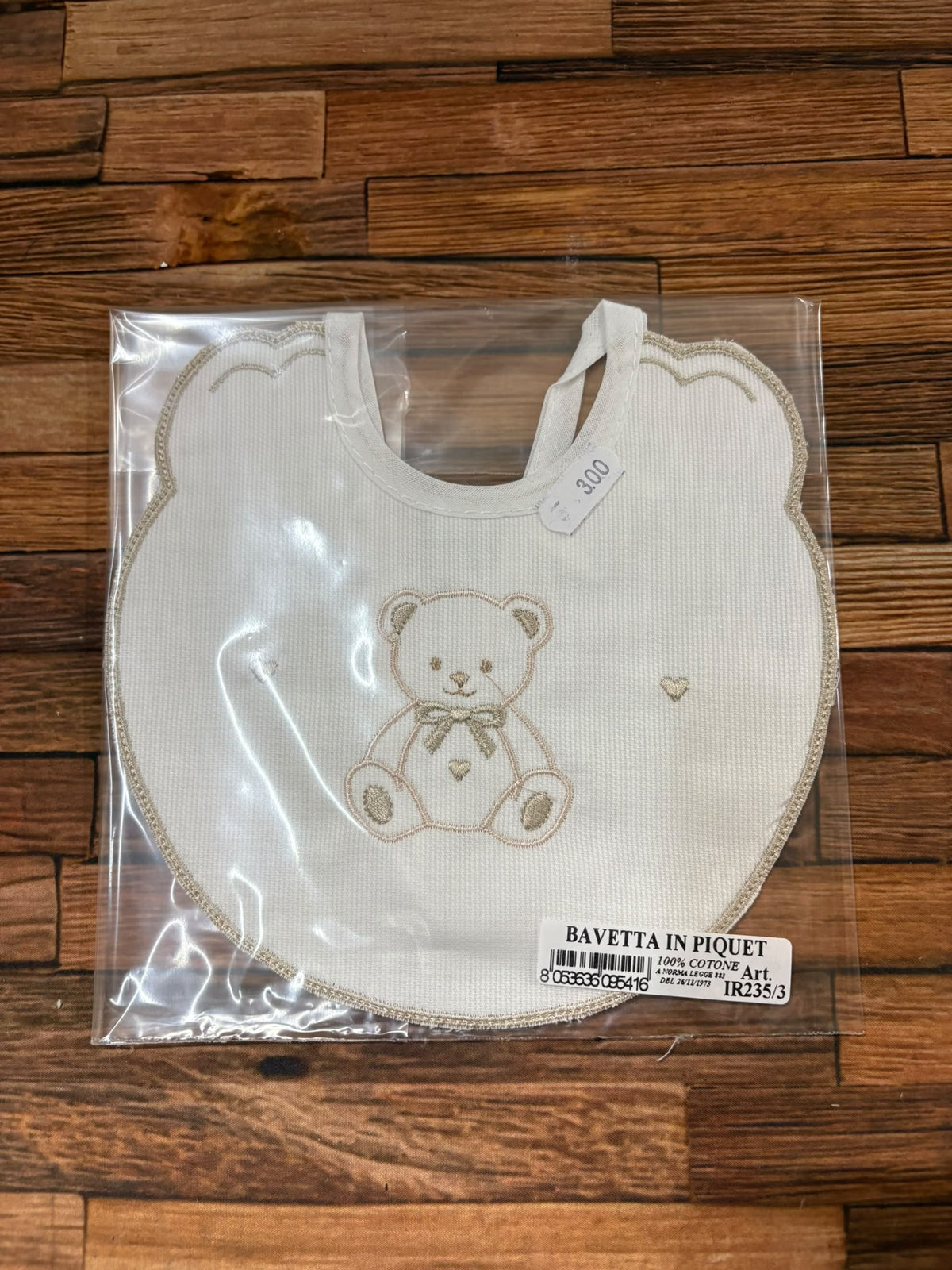 Bavette Neonato Ricamate Ornella – Collezione Orsetti