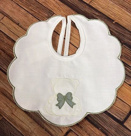 Bavette Neonato Ricamate Ornella – Collezione Orsetti