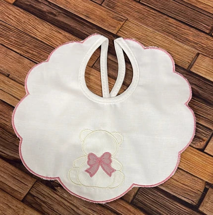 Bavette Neonato Ricamate Ornella – Collezione Orsetti