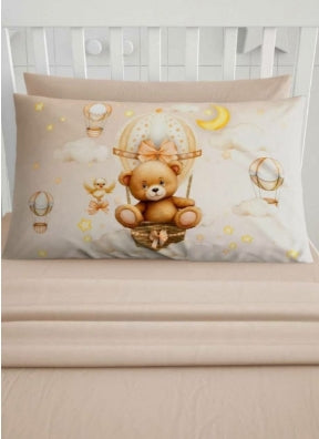 Completo Lenzuola Culla IRGE Sweet Bear 100% Cotone Made in Italy