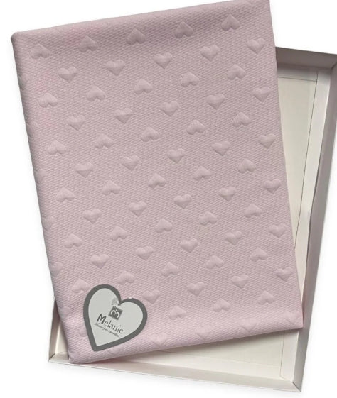 COPERTINA DI COTONE DELLA MELANIE MOD. CUORE MIS. 110X140 CM A 12€