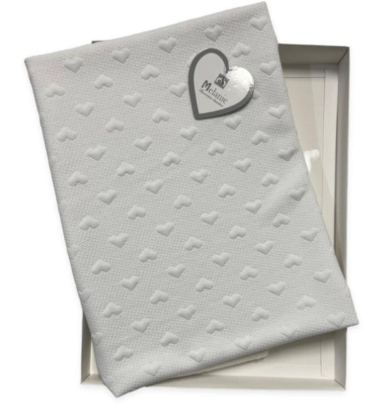 COPERTINA DI COTONE DELLA MELANIE MOD. CUORE MIS. 110X140 CM A 12€