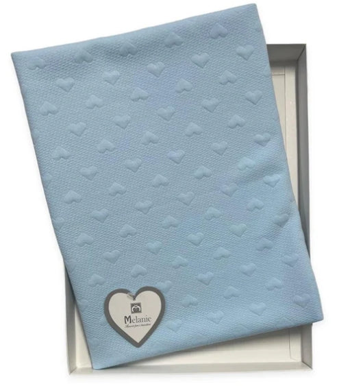 COPERTINA DI COTONE DELLA MELANIE MOD. CUORE MIS. 110X140 CM A 12€