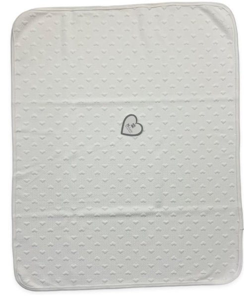 COPERTINA DI COTONE DELLA MELANIE MOD. CUORE MIS. 110X140 CM A 12€