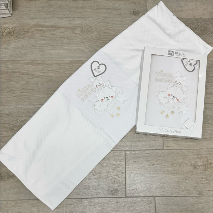 COPERTINA DI COTONE DELLA MELANIE MIS 100X130CM MOD. STELLINA A 13€