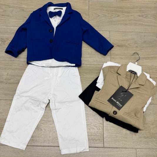 COMPLETO 4 PEZZI CON GIACCA NEONATO DA 12 A 36 MESI