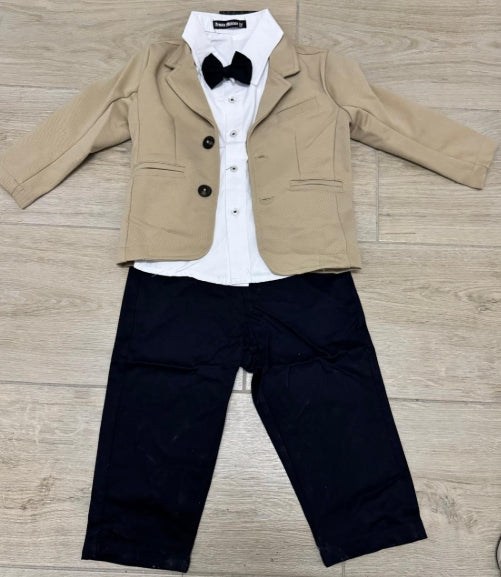COMPLETO 4 PEZZI CON GIACCA NEONATO DA 12 A 36 MESI