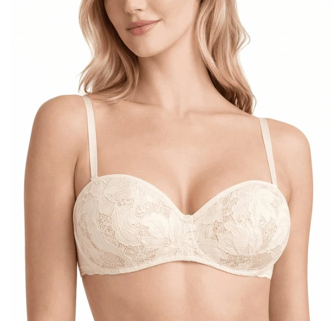 Taylor | Reggiseno Fascia Coppa C in Pizzo con Spalline Removibili Love and Bra