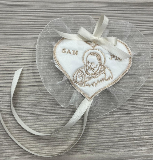 Sopraculla / Passeggino a cuore con Padre Pio