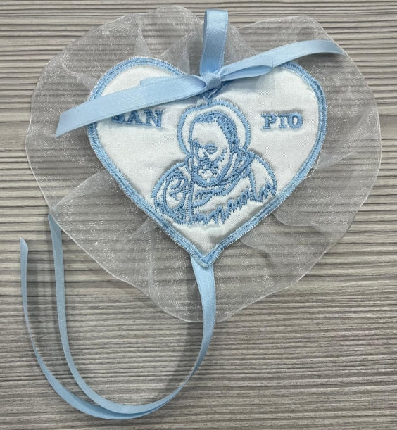Sopraculla / Passeggino a cuore con Padre Pio