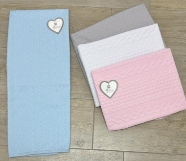 COPERTINA DI COTONE DELLA MELANIE MIS 75X95CM MOD. ANELLI A 10€