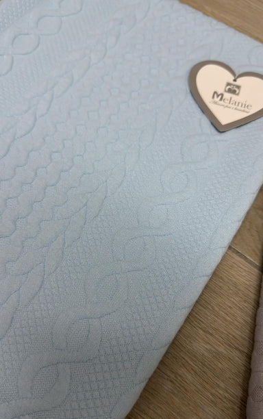 COPERTINA DI COTONE DELLA MELANIE MIS 75X95CM MOD. ANELLI A 10€
