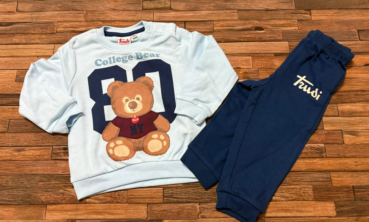 Pigiama Trudi Orsetto College Bear in Caldo Cotone – Bambino