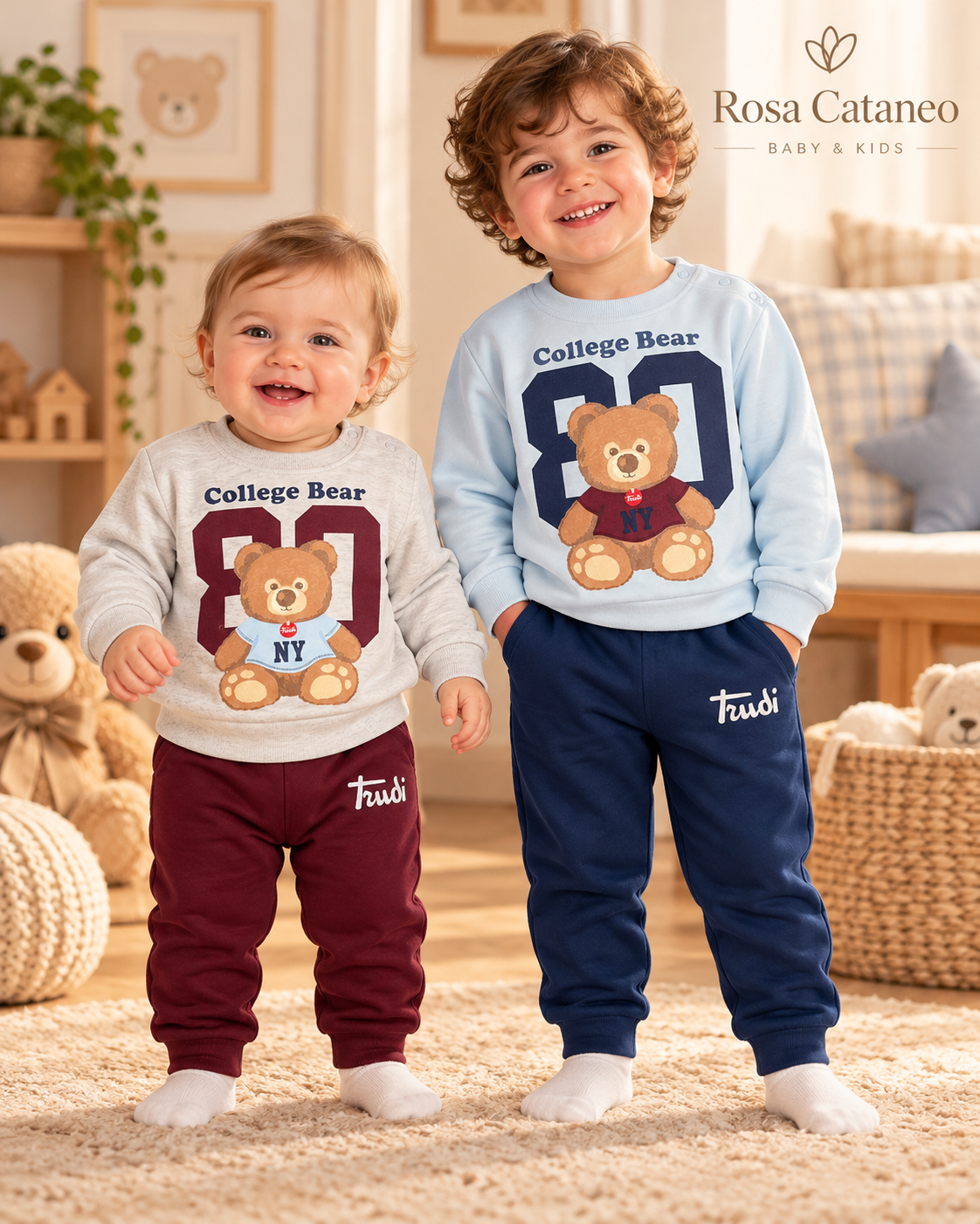 Pigiama Trudi Orsetto College Bear in Caldo Cotone – Bambino
